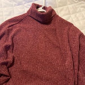 Burgundy sweater crop top